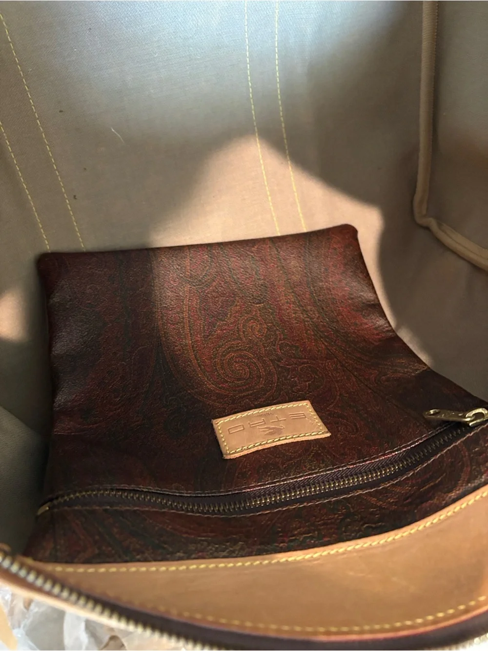 Etro Milano Paisley Duffle
Brown Leather Travel
Weekender Bag - Picture 13 of 16
